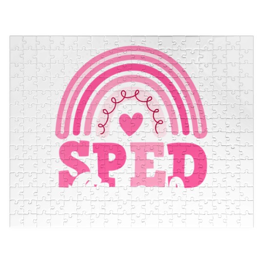 SPED Crew Pink Rainbow Special Education Back to Jigsaw Puzzles
