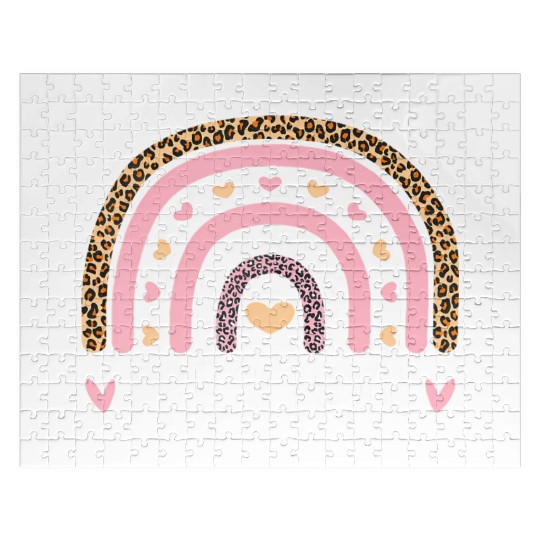 Leopard Rainbow Preschool Teacher Funny Back To Jigsaw Puzzles