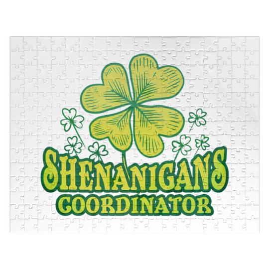 Shenanigans Coordinator St Patrick'S Day Shamrock Jigsaw Puzzles