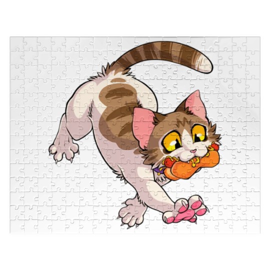 Cat Jiggle Jiggle in Kitty Got The Glizzy Meow Jigsaw Puzzles