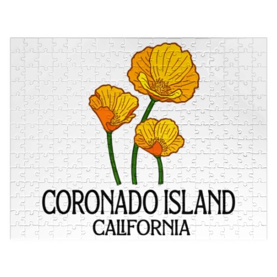 Coronado Island California Ca Poppy Flower State Jigsaw Puzzles