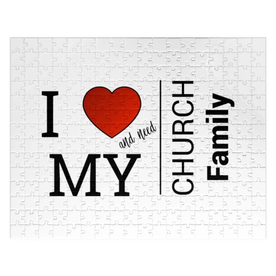 i love my church family Jigsaw Puzzles