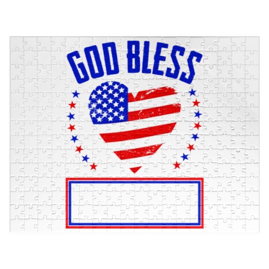 God Bless America Independence Day USA Patriot Jigsaw Puzzles