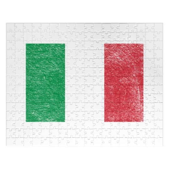 Born And Raised In Italy Flag Born In Italy Jigsaw Puzzles