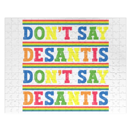 Don't Say DeSantis anti Desantis liberal Florida Jigsaw Puzzles