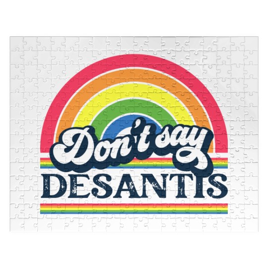 Don't Say DeSantis Rainbow liberal Florida LGBTQ Jigsaw Puzzles