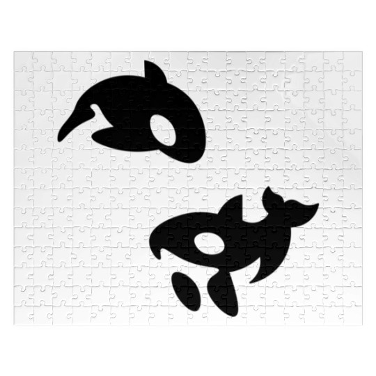 Orca Whale Sword Whale Back Fin Mammal Orcas Jigsaw Puzzles