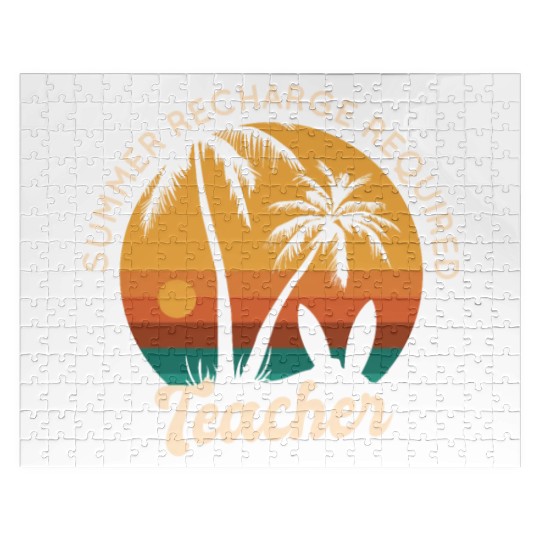 Last Day Of School Teacher Summer Recharge Jigsaw Puzzles