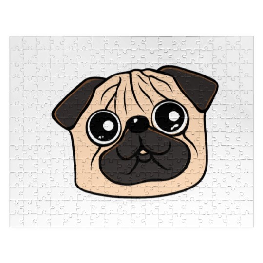 Cutest Pug Vintage Dog Lover Puppy Retro Jigsaw Puzzles