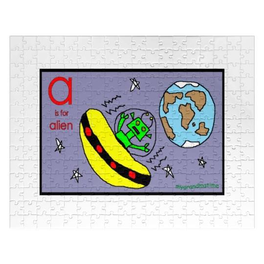 a is for alien Jigsaw Puzzles