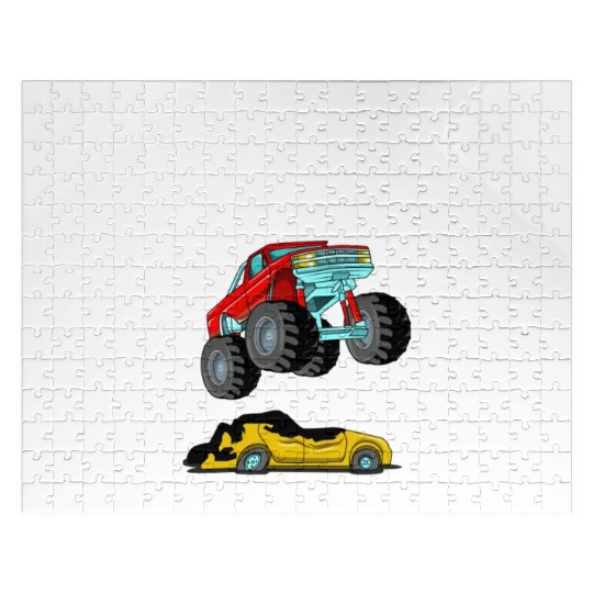 I Wonder If Monster Trucks Think About Me Too Jigsaw Puzzles