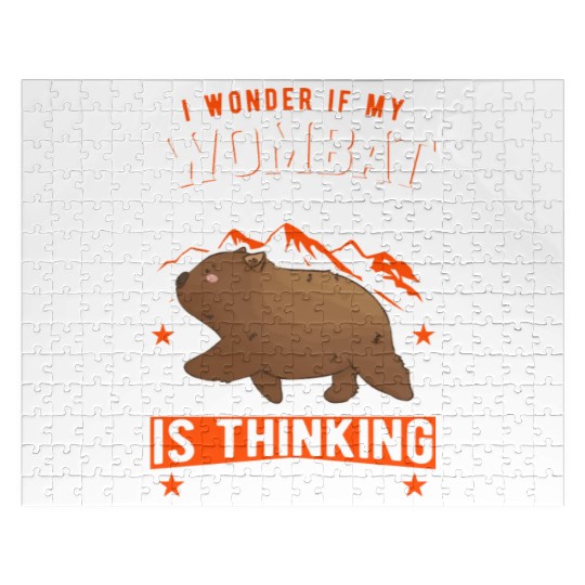 I Wonder If My Wombat Is Thinking About Me Too Jigsaw Puzzles