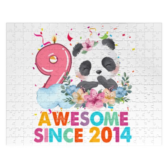 9 Year Old Awesome Since 2014 Panda 9Th Jigsaw Puzzles