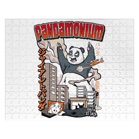 Pandemonium Panda Giant Attacking Jigsaw Puzzles
