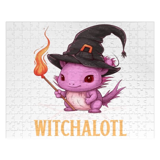 Axolotl Halloween Trick Or Treat Amphibian Axolotl Jigsaw Puzzles