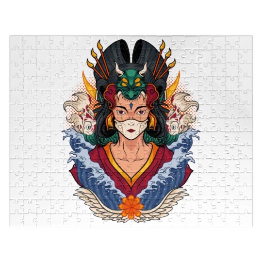 Kimono Geisha Jigsaw Puzzles