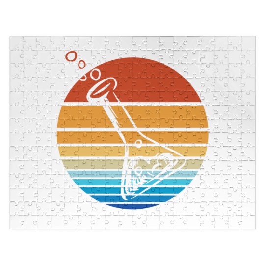 Science Chemist Chemistry Sunset Laboratory Flask Jigsaw Puzzles