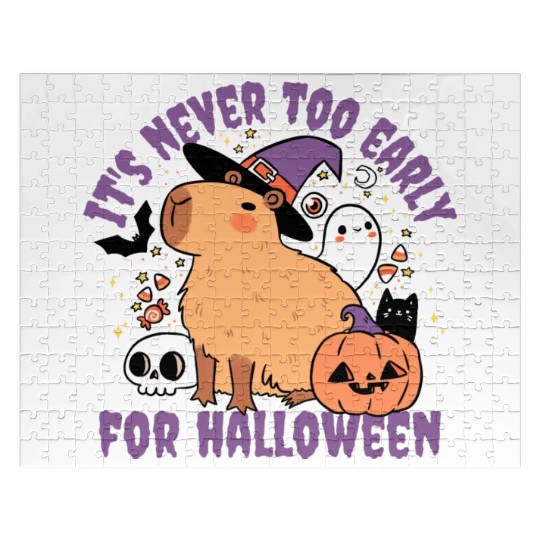 It Is Never Too Early For Halloween Cute Capybara Jigsaw Puzzles