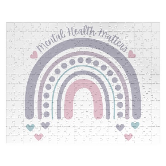 Mental Health Matters | Rainbow French Gray Jigsaw Puzzles