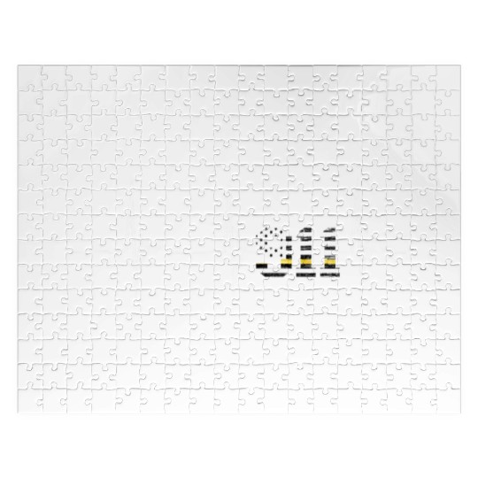 Dispatcher 911 Vintage Usa Flag Hebeat Ekg Pulse Jigsaw Puzzles