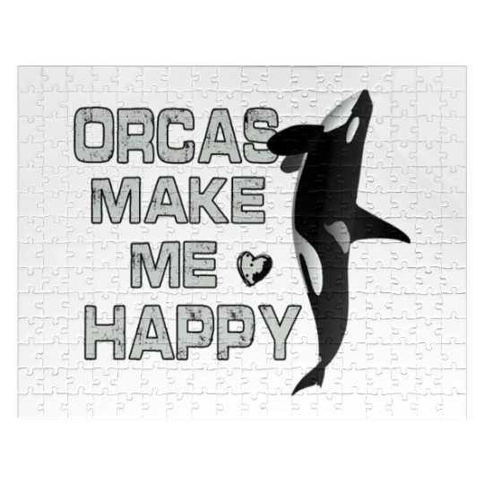 Orcas Make Me Happy Killer Whale Jigsaw Puzzles