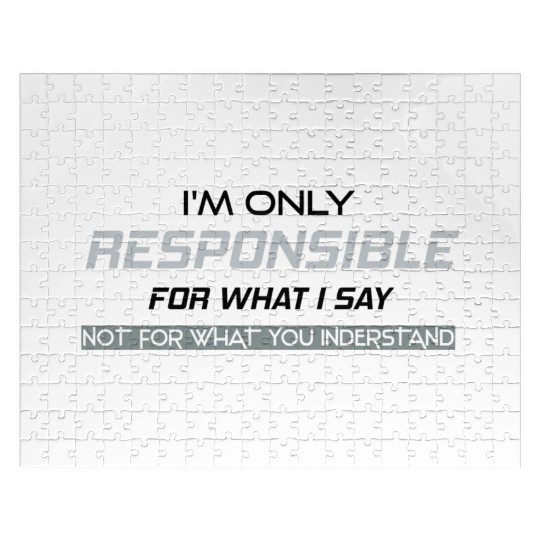 Responsible Graphic Novelty Sarcastic Funny Jigsaw Puzzles
