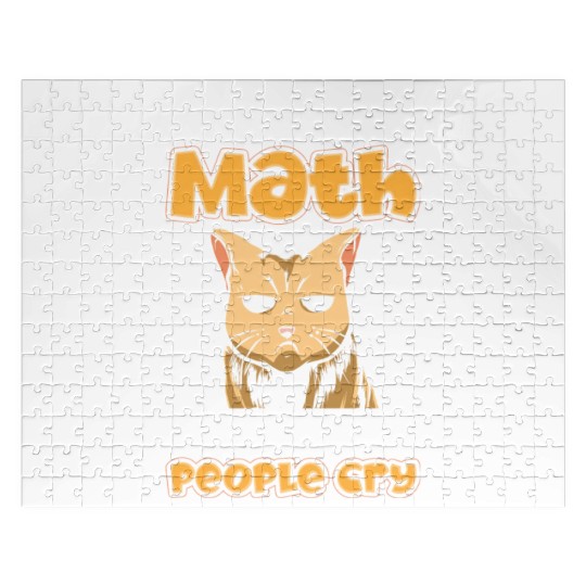 I Love Math It Makes People Cry Cat Science Lover Jigsaw Puzzles