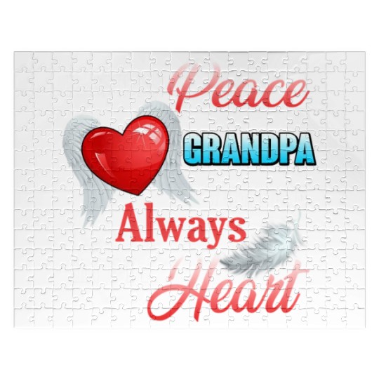 Rest In Peace Grandpa'S Always In My He Rip Grandf Jigsaw Puzzles