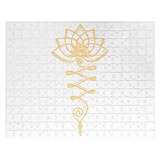 Lotus Unalome Yoga Meditation Zen Buddhism Jigsaw Puzzles