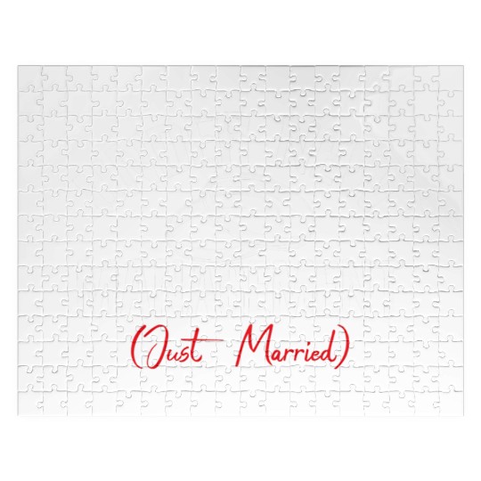 Under Newagement Just Married Groom Bride Wedding Jigsaw Puzzles
