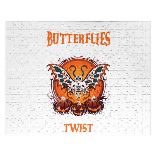 Butterfly Halloween Trick Or Treat Insect Lover Jigsaw Puzzles