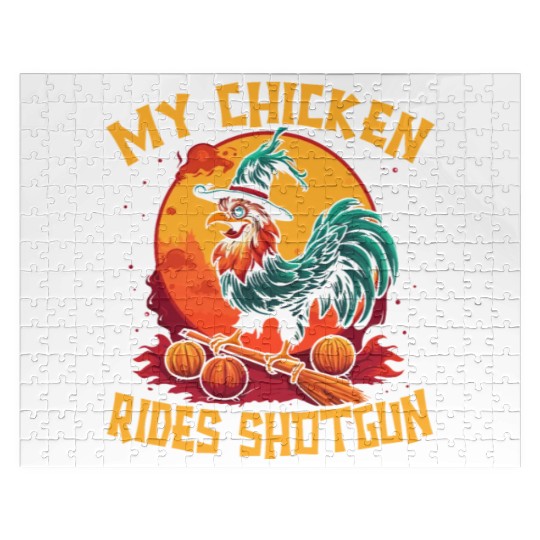 Chicken Halloween Trick Or Treat Chicken Farmer Jigsaw Puzzles