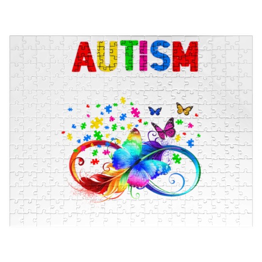 Butterfly Autism Mom I Love My Daughter Support Au Jigsaw Puzzles