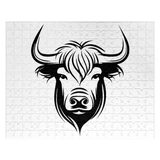 Scottish Highland Cow Jigsaw Puzzles