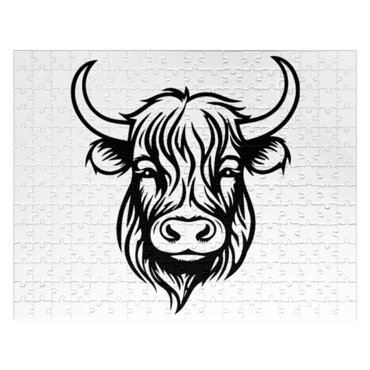 Scottish Highland Cow Jigsaw Puzzles