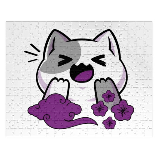 Asexual Subtle Ace Pride Anime And Cat Japanese Jigsaw Puzzles