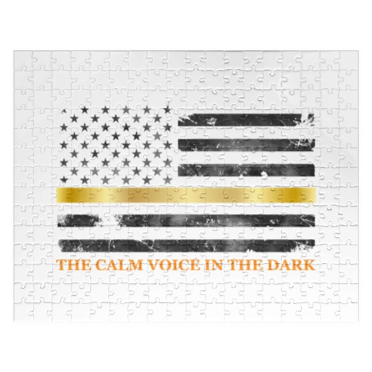 Dispatcher - Thin Yellow Gold Line 911 Emergency Jigsaw Puzzles