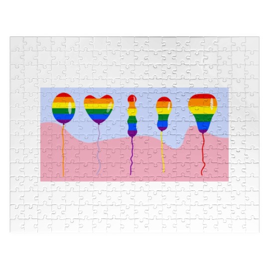 colored gay balloons men and women various shape Jigsaw Puzzles