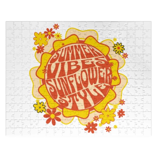 SUMMER VIBES SUNFLOWER STYLE Jigsaw Puzzles