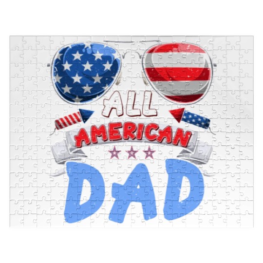 All American Dad US Patriots Fathers America Party Jigsaw Puzzles