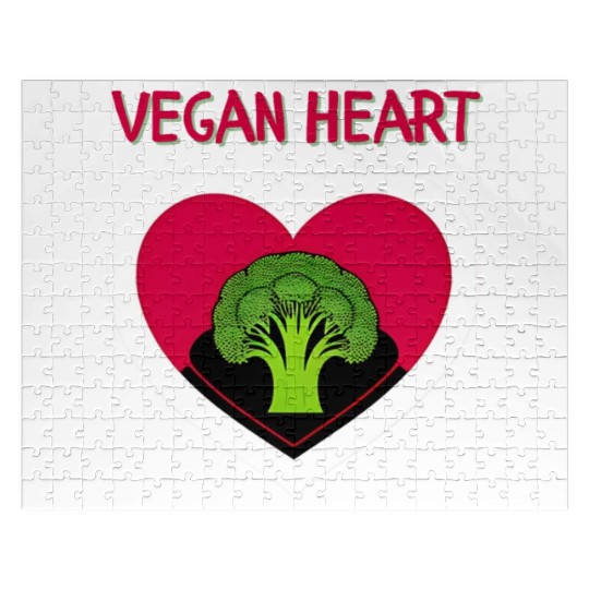 Vegan heart, broccoli heart Jigsaw Puzzles