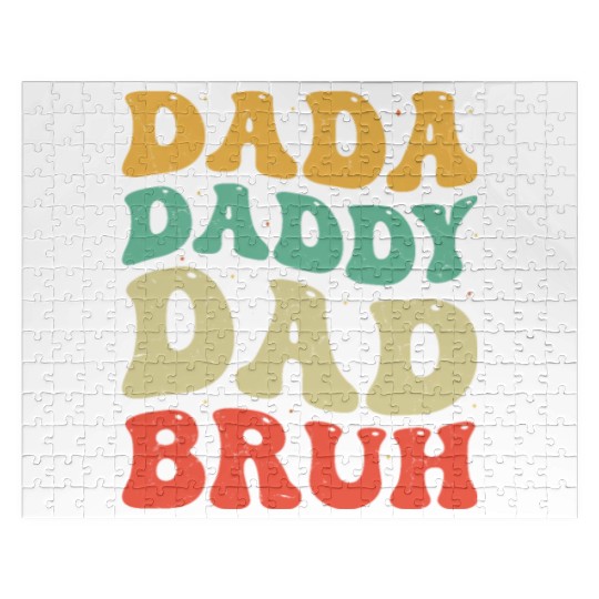 Dada Daddy Dad Bruh Groovy Father Day Men Gift Jigsaw Puzzles