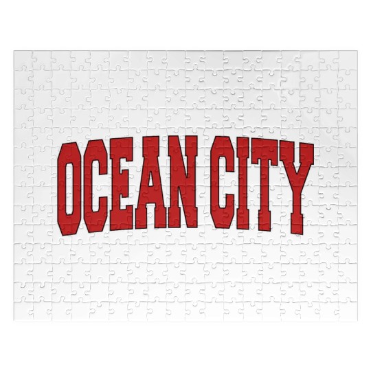Ocean City Nj New Jersey Varsity Style Usa Sports Jigsaw Puzzles