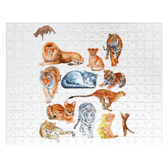 Cats And Kittens Tiger Lion Leopard Felines Jigsaw Puzzles