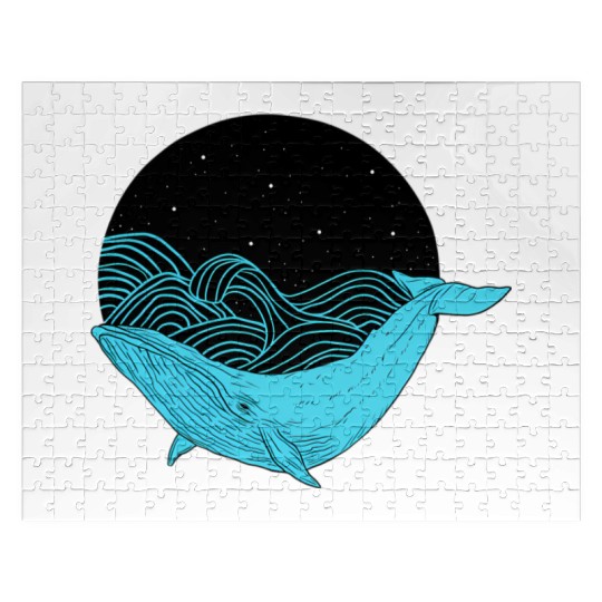 Humpback Whale Midnight Space Whale Jigsaw Puzzles