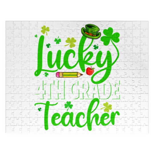 Saint Patrick'S Day One Lucky 4Th Grade Teacher Sh Jigsaw Puzzles