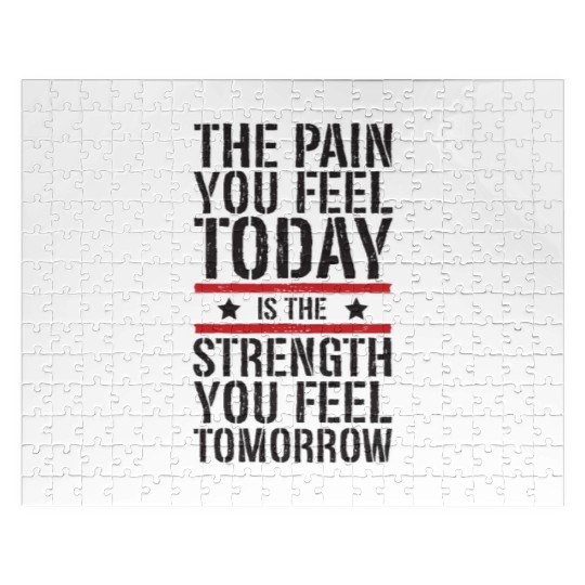 Strength You Feel Tomorrow Funny Gym Workout Train Jigsaw Puzzles