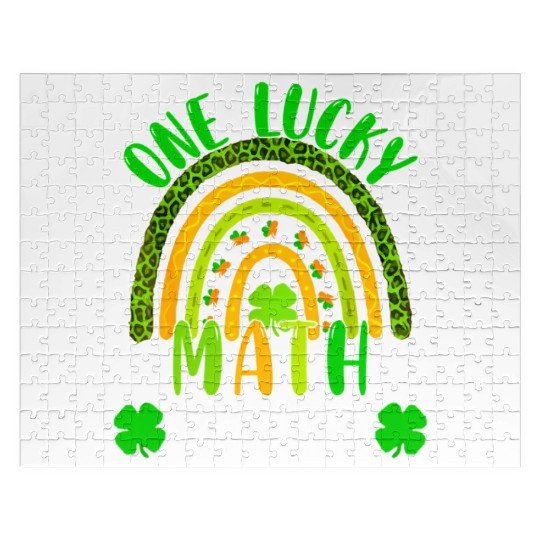 One Lucky Math Rainbow Teacher St Patricks Day Rai Jigsaw Puzzles