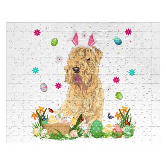 Easter Egg Wheaten Dog Easter Sunday Jigsaw Puzzles