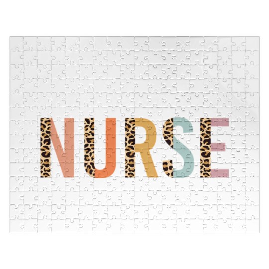 Intensive Care Nurse Leopard Print Icu Nursing Jigsaw Puzzles